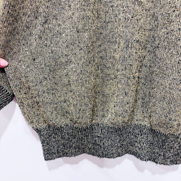 BAY CLUB – Vintage metallic knit sweater | Shimmery gold tone | Medium * - Picture 5 of 7